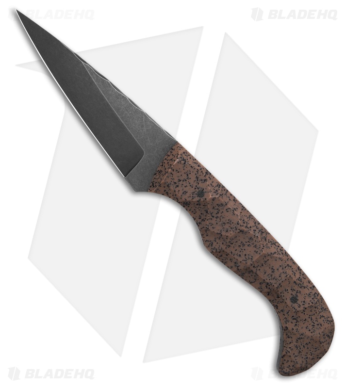 Auxiliary Mfg. Karl Thick Fixed Blade Knife Griptec (3.8" Black SW)