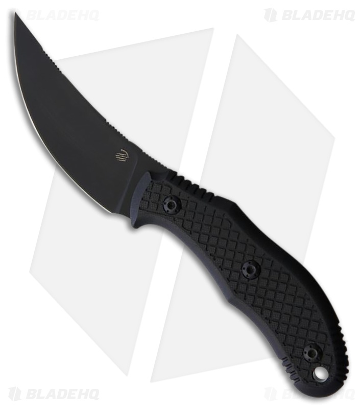 Bastinelli Creations Chopper Fixed Blade Knife Black Canvas Micarta (3.5" PVD) 