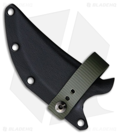 Bastinelli Creations Chopper Fixed Blade Knife Black Canvas Micarta (3.5" PVD) 