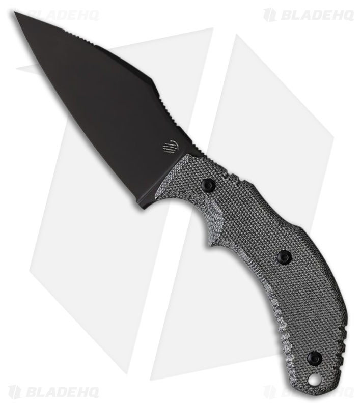 Bastinelli Creations The Foreigner Fixed Blade Knife Black Micarta (3.4" PVD)
