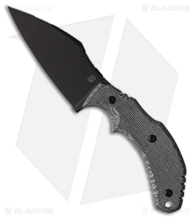 Bastinelli Creations The Foreigner Fixed Blade Knife Black Micarta (3.4" PVD)