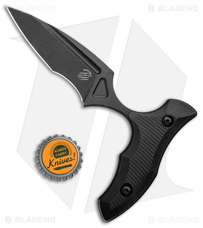 Bastinelli Creations MANAIA Push Dagger Black G-10 (3.75" Black Stonewash)
