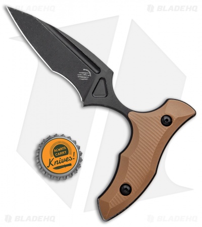 Bastinelli Creations MANAIA Push Dagger Coyote G-10 (3.75" Black Stonewash)