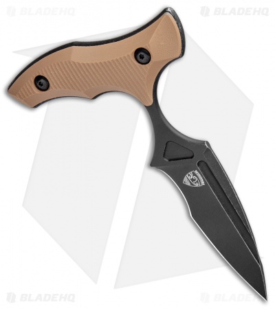 Bastinelli Creations MANAIA Push Dagger Coyote G-10 (3.75" Black Stonewash)