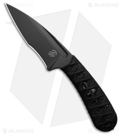 Bastinelli Creations SIN Fixed Blade Knife Menuki (3.75" Black Stonewash)