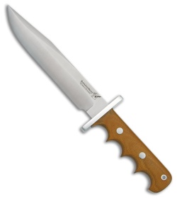 BlackJack Knives Model 14 Halo Attack Knife Natural Micarta (7.5" Satin) 