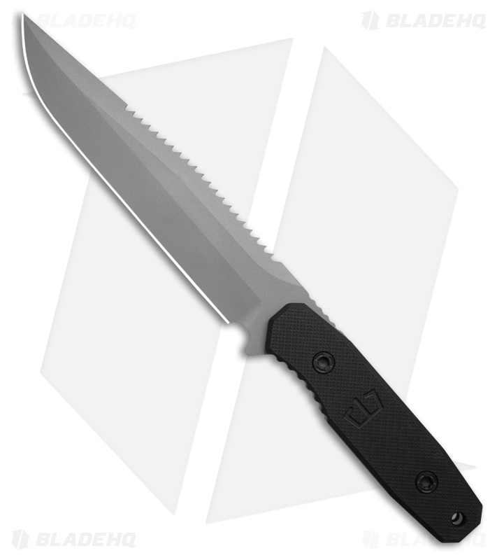 Blackside Customs Rogue 1 Fixed Blade Knife Black G-10 (4.75" Graymatter Saw)