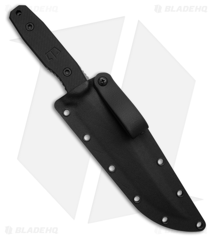 Blackside Customs Rogue 1 Fixed Blade Knife Black G-10 (4.75" Graymatter Saw)