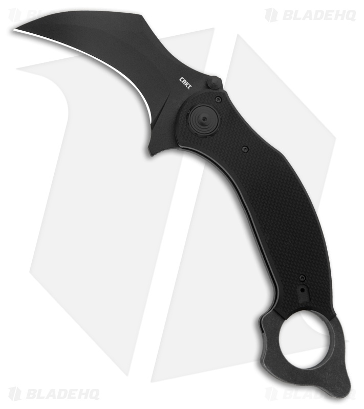 CRKT Du Hoc Assisted Black G-10 Hawkbill Black D2