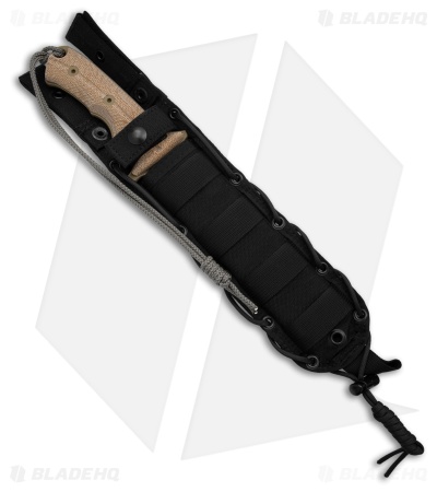 Chris Reeve Knives Green Beret  Natural Micarta Fixed Blade (7" FDE Blk Sheath)