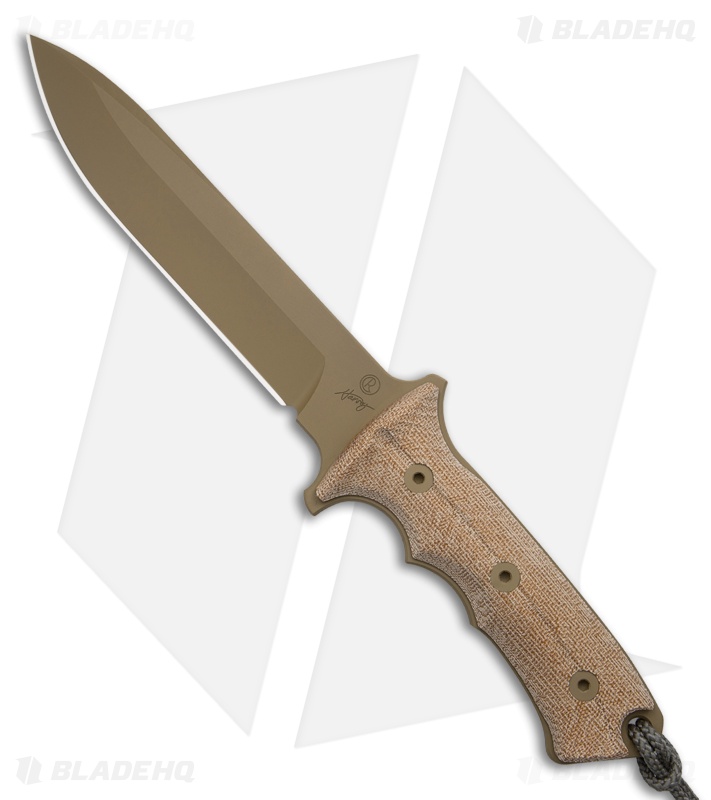 Chris Reeve Knives Green Beret Natural Micarta Coyote Brown Sheath (7" FDE)