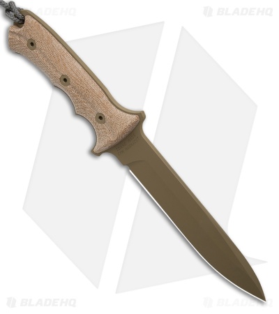 Chris Reeve Knives Green Beret Natural Micarta Coyote Brown Sheath (7" FDE)