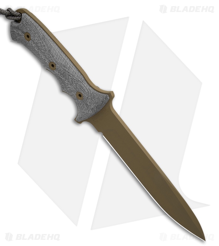 Chris Reeve Knives Green Beret Fixed Blade Knife Black Micarta (7" FDE)