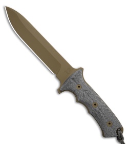 Chris Reeve Knives Green Beret Fixed Blade Knife Black Micarta (7" FDE)