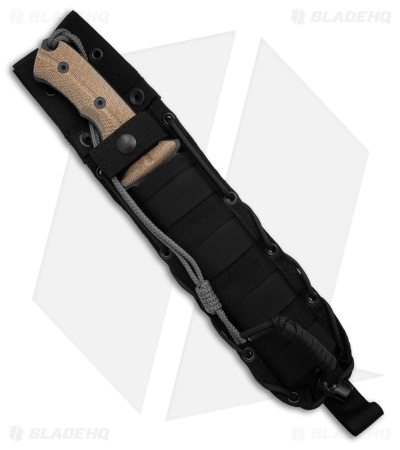 Chris Reeve Knives Green Beret Fixed Blade Knife Natural Micarta (7" Black Serr)