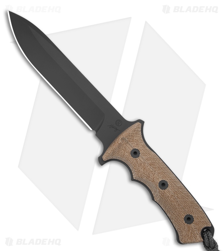 Chris Reeve Knives Green Beret Fixed Blade Knife Natural Micarta (7" Black)