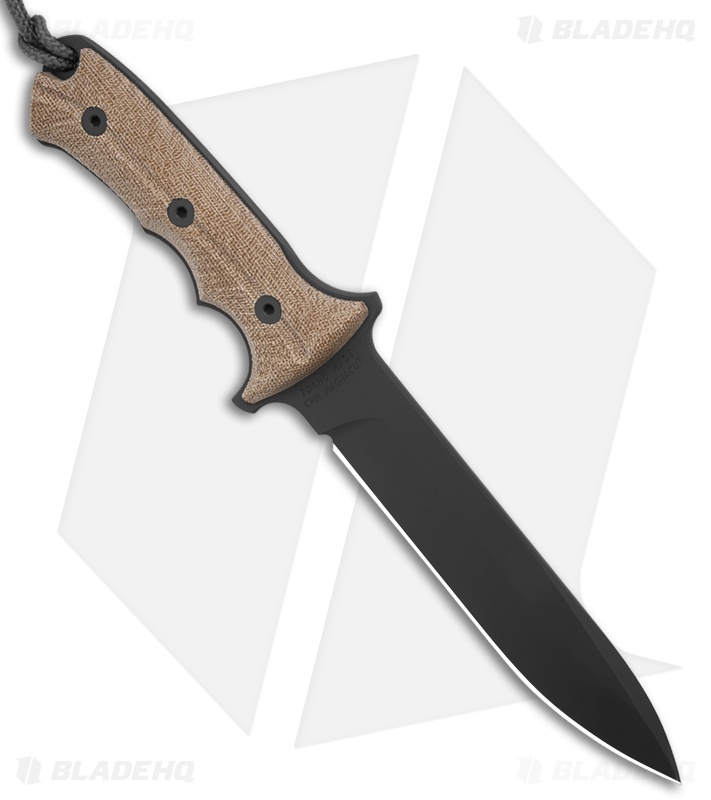 Chris Reeve Knives Green Beret Fixed Blade Knife Natural Micarta (7" Black)