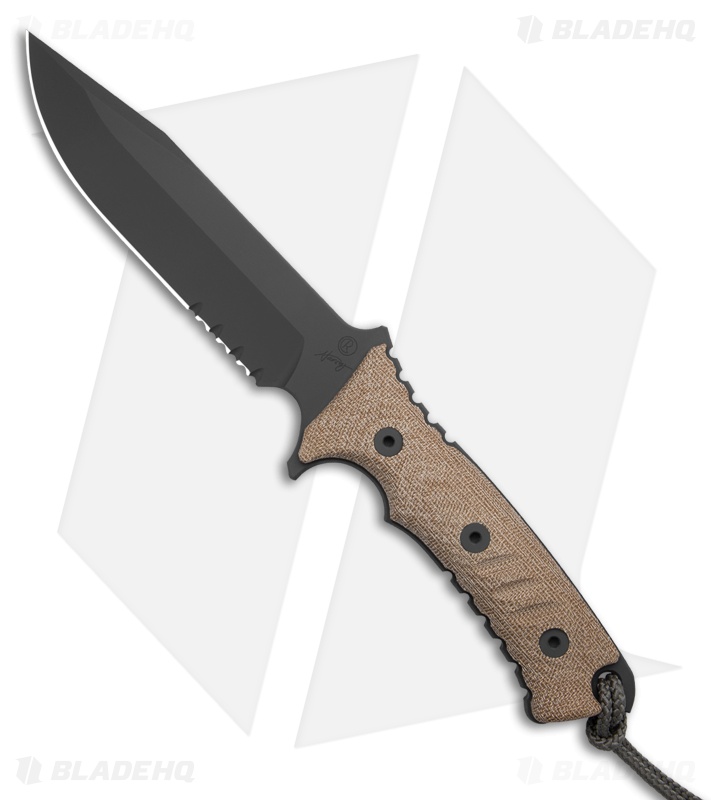Chris Reeve Knives Pacific Fixed Blade Natural Micarta (6.3" PVD Serr)