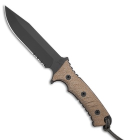 Chris Reeve Knives Pacific Fixed Blade Natural Micarta (6.3" PVD Serr)