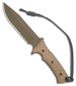 Chris Reeve Knives Pacific Fixed Blade Natural Micarta (6.3" FDE Serr)
