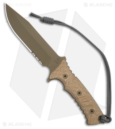 Chris Reeve Knives Pacific Fixed Blade Natural Micarta (6.3" FDE Serr)