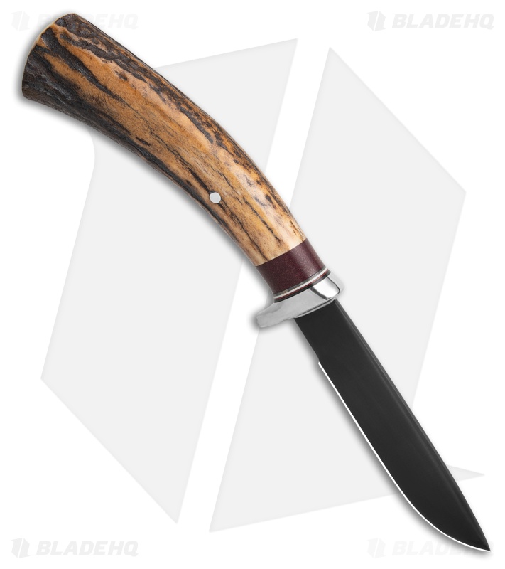 Cunningham Custom Blued Drop Point Sambar Stag (4.00" Black SW)
