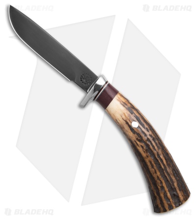 Cunningham Custom Blued Drop Point Sambar Stag (4.00" Black SW)