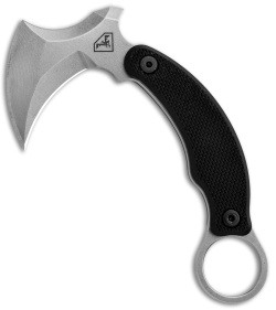 DoubleStar Halcon Non-Traditional Karambit Fixed Blade Black G-10 (2.5" SW)