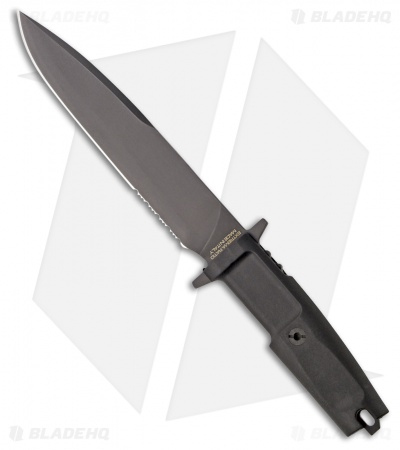 Extrema Ratio Venom Testudo Fixed Blade Knife Black Forprene (7" Black Serr)