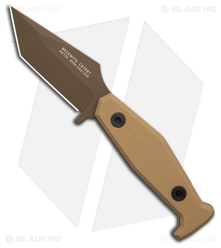 Fisher Blades Beckwith/Covert Fixed Blade Knife Coyote Brown G-10 (3.1" FDE)