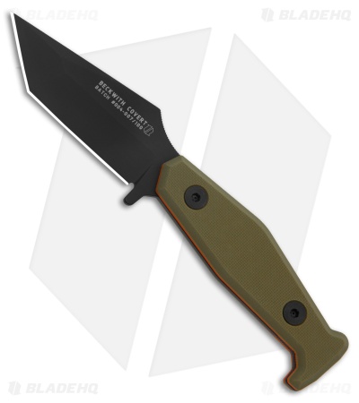 Fisher Blades Beckwith/Covert Fixed Blade Knife OD/Orange G-10 (3.1" Black)