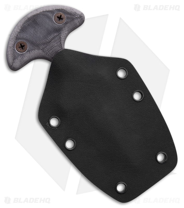 GTI Push Dagger Knife Gray Micarta (2.6" Black)