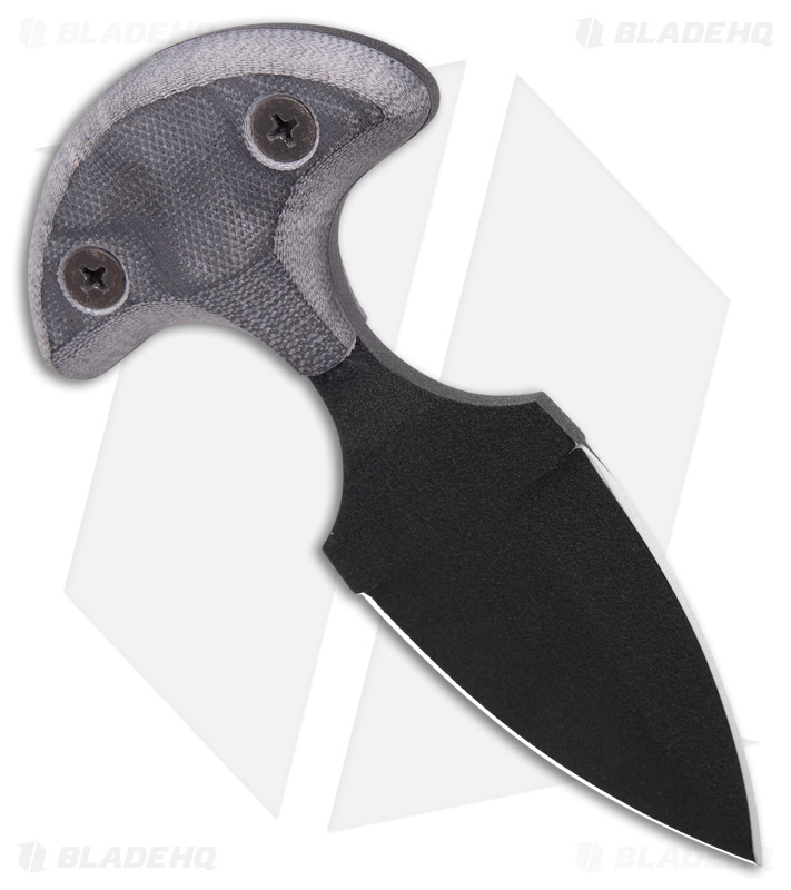 GTI Push Dagger Knife Gray Micarta (2.6" Black)