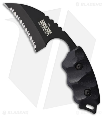 Hardcore Hardware Australia LFK-01 Fixed Blade Knife Black G-10 (2.75" BLK Serr)