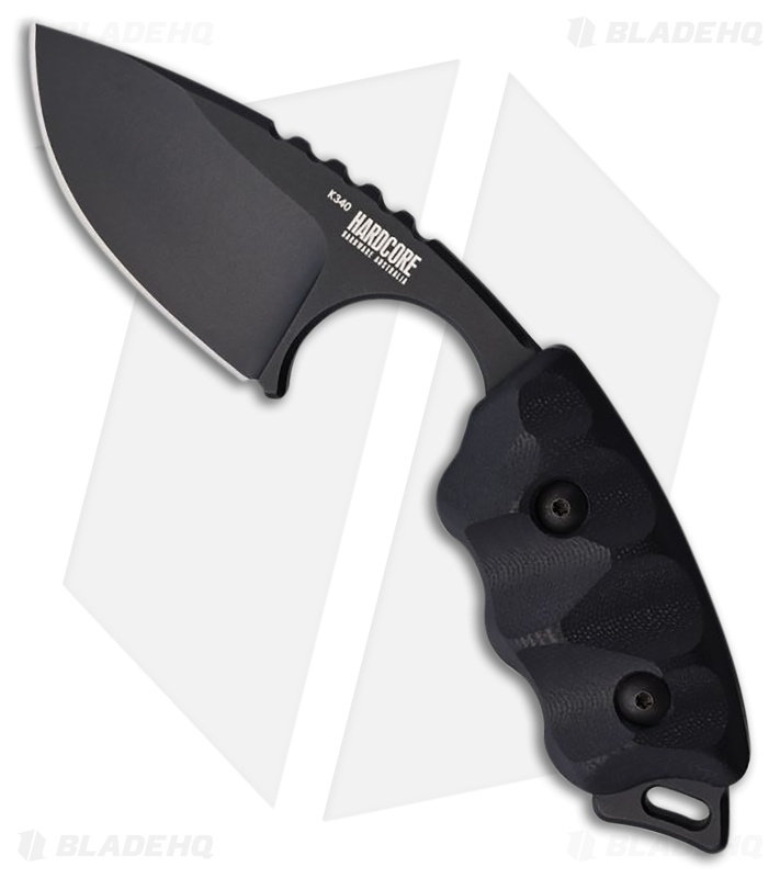 Hardcore Hardware Australia LFK-03 Fixed Blade Knife Black G-10 (2.75" Black)