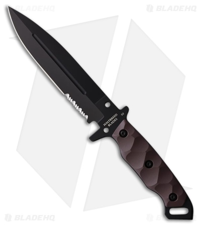Halfbreed Blades MIK-01 Medium Infantry Knife Dark Earth G-10 (6.5" Black Serr)