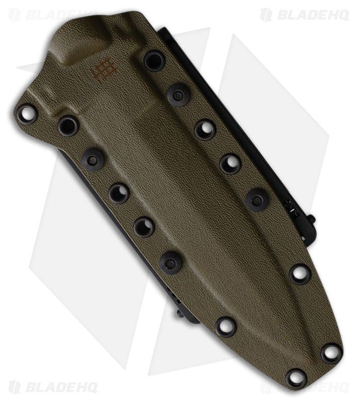 Halfbreed Blades MIK-01 Medium Infantry Knife Black G-10 (6.5" Green Serr)