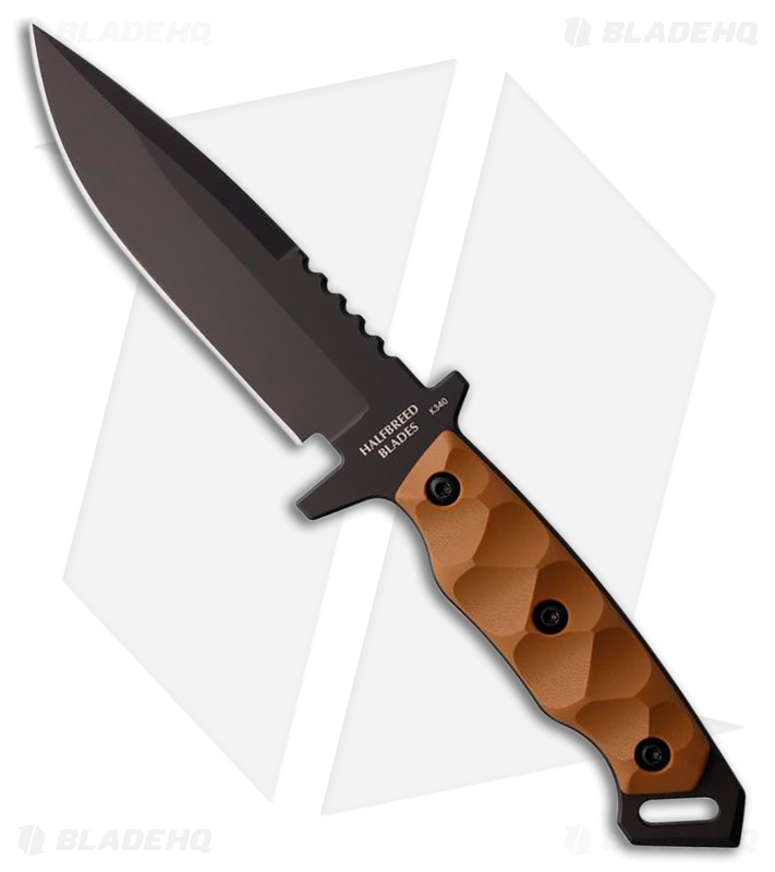 Halfbreed Blades MIK-03 Gen-2 Medium Infantry Knife FDE G-10 (5.3" Black)