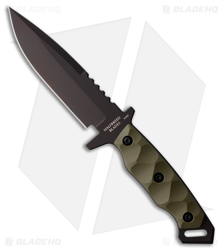 Halfbreed Blades MIK-03 Gen-2 Medium Infantry Knife Ranger Green G-10 (5.3" BLK)