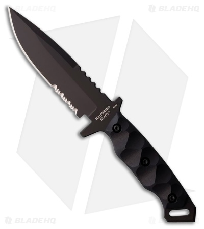 Halfbreed Blades MIK-03 Gen-2 Medium Infantry Knife Black G-10 (5.3" Black Serr)