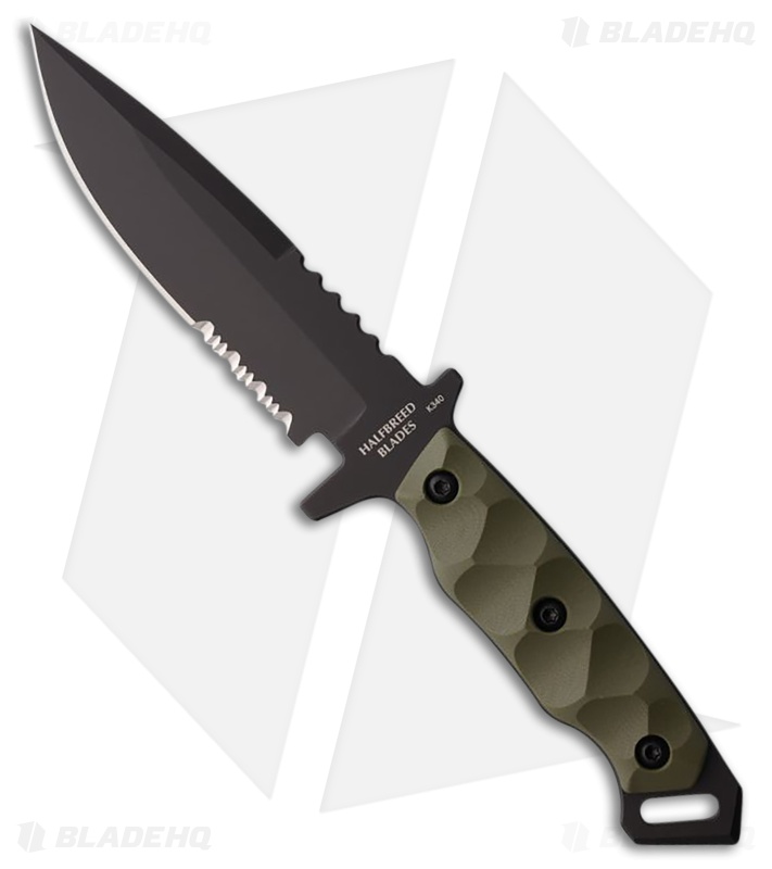 Halfbreed Blades MIK-03 Gen-2 Medium Infantry Knife RG G-10 (5.3" Black Serr)