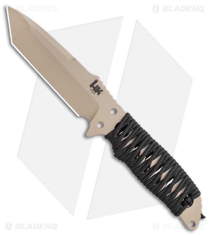 HK Fray Tanto Fixed Blade Knife Black Rubber (4.25" FDE) 55243