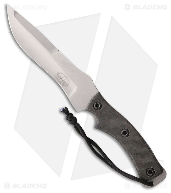 Hazen Knives Troll 1095 Fixed Blade Knife Black Micarta (5.5" Stonewash)