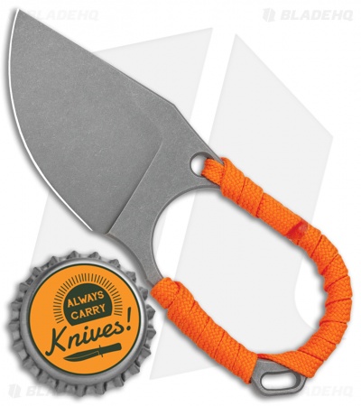 Jake Hoback Jeremiah Johnson Fixed Blade Knife Orange Cord Wrap (2" Stonewash)
