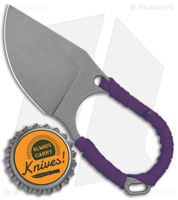 Jake Hoback Jeremiah Johnson Fixed Blade Knife Purple Cord Wrap (2" Stonewash)