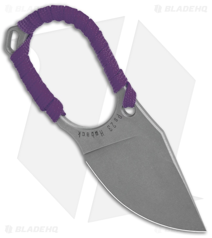 Jake Hoback Jeremiah Johnson Fixed Blade Knife Purple Cord Wrap (2" Stonewash)