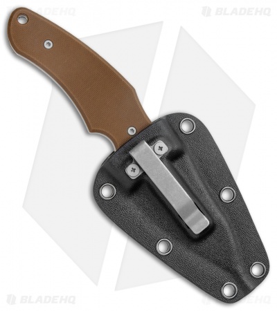 Jake Hoback Shepherd Fixed Blade Knife Brown G-10 (3.25" Stonewash)
