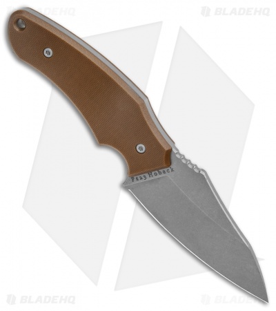 Jake Hoback Shepherd Fixed Blade Knife Brown G-10 (3.25" Stonewash)