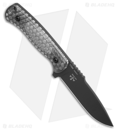Ka-Bar Les George Cool Name Drop Point Fixed Blade Knife Smoke (4.25" Black)