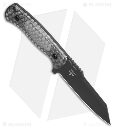 Ka-Bar Les George Cool Name Reverse Tanto Fixed Blade Knife Smoke (4.625" Black)
